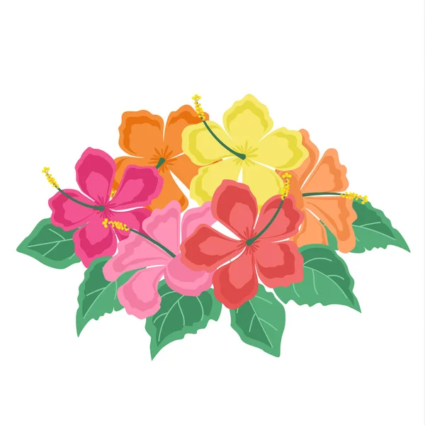 Fondo con flores tropicales — Vector de stock