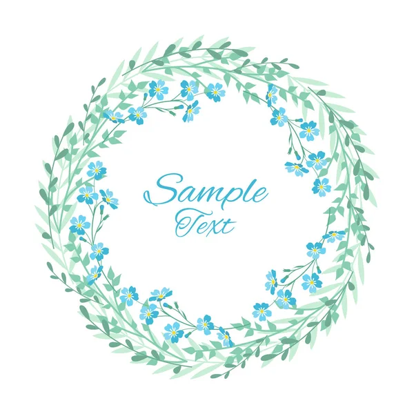 Vector blue forget me not flowers — Stock Vector