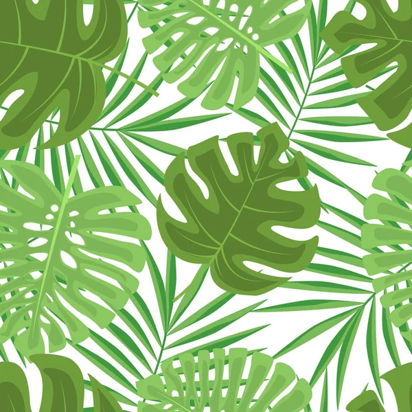Tropical leaves pattern — Stock Vector © theerapolsriin #91650260