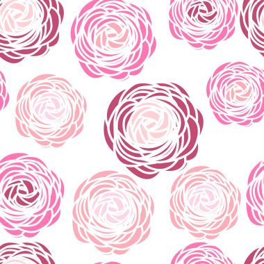 Pembe çiçekli kusursuz desen