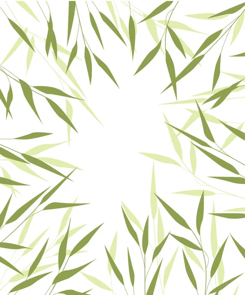 Feuilles de bambou vert — Image vectorielle