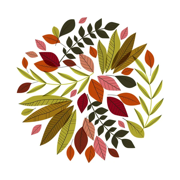 Autumn leaves decoration — Stock Vector