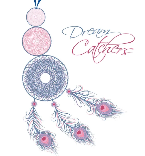 Dreamcatcher with feathers Stock Illustration