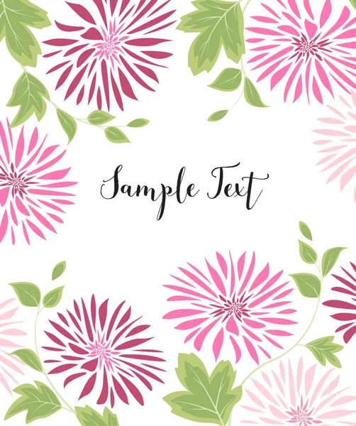 Pembe çiçek ve yaprakların arka planı