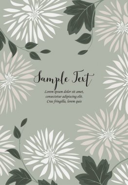 Arka plan beyaz çiçekler ve yapraklar