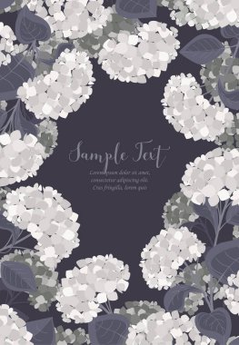 Vektör ortanca çiçek