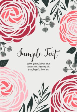 Vektör ranunculus çiçeği