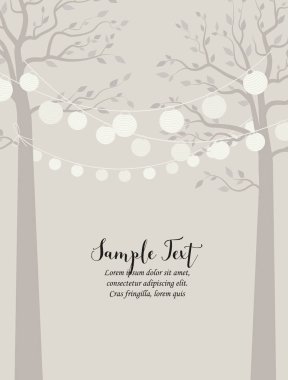 Ağaçlar ve fenerler zinciri