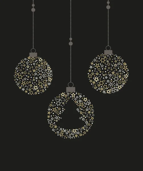 Kerstdecoratie ballen — Stockvector