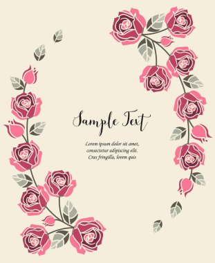 arka plan ile pembe güller