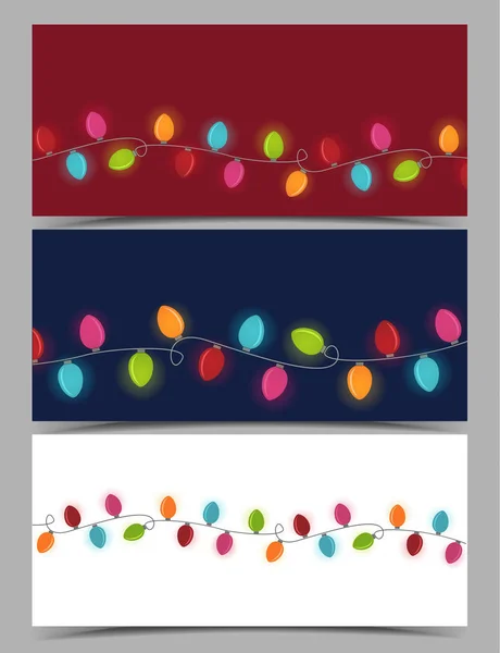Kleurrijke lichten van Kerstmis — Stockvector