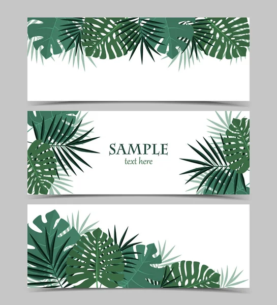 Palm leaf dekoration — Stock vektor