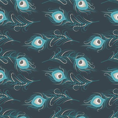 Tavus kuşu tüyü seamless modeli