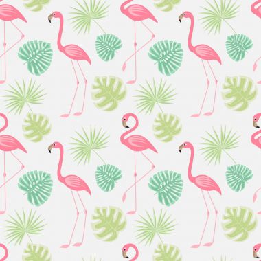Pembe flamingo seamless modeli
