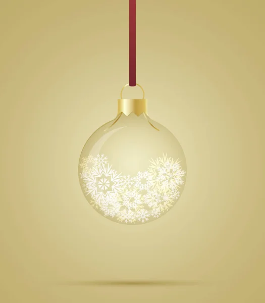 ガラス クリスマス ボール — ストックベクタ