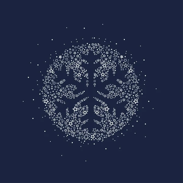 Sneeuwvlok decoratie van Kerstmis — Stok Vektör