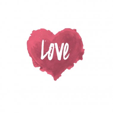 kalp boyalı suluboya