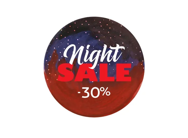Bannière noire de vente de nuit — Image vectorielle
