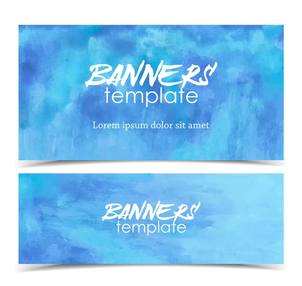 Watercolor template banners — Stock Vector