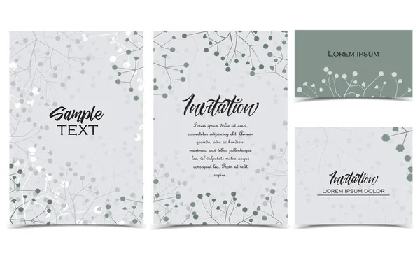 Invitations florales vectorielles — Image vectorielle