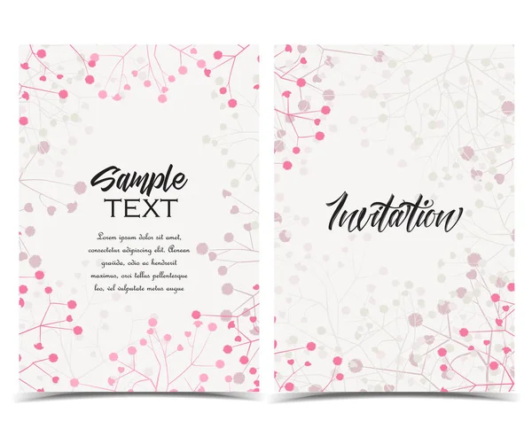 Invitations florales vectorielles — Image vectorielle