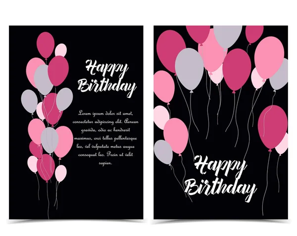 Cartões de aniversário feliz — Vetor de Stock