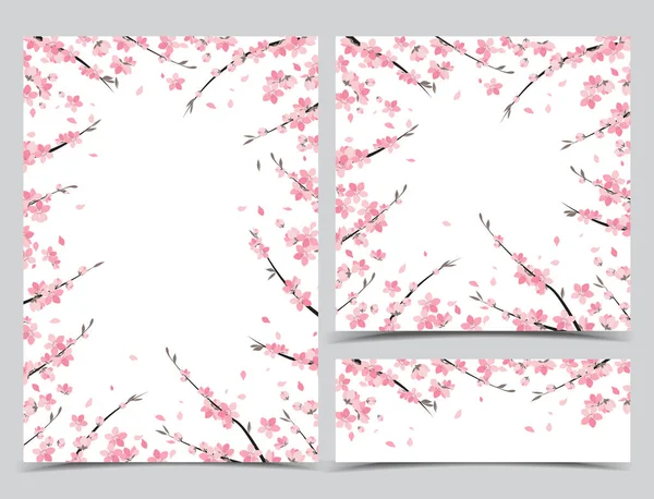 Branches avec fleurs — Image vectorielle