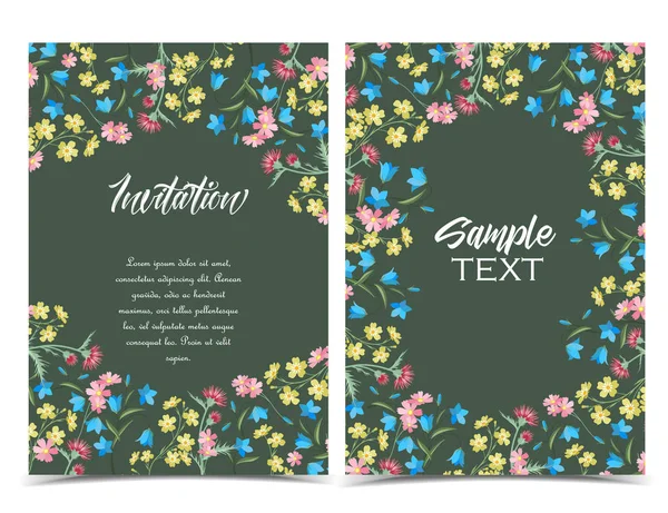 Zomer bloemen decoraties — Stockvector