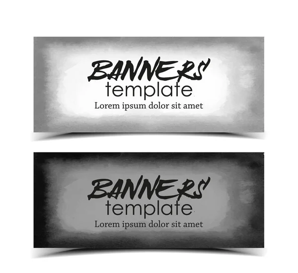 Watercolor template banners — Stock Vector