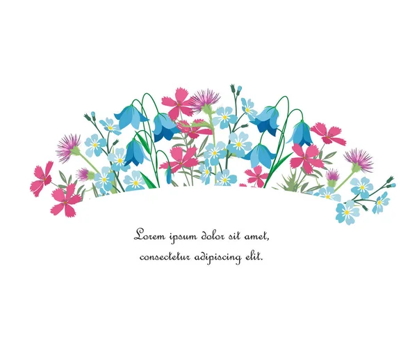 Sommar blommor dekorationer — Stock vektor