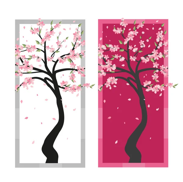 Árbol vectorial sakura — Archivo Imágenes Vectoriales