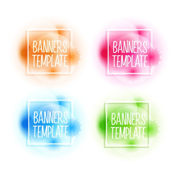 Bannières vectorielles colorées — Image vectorielle