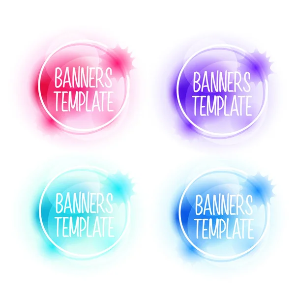 Bannières vectorielles colorées — Image vectorielle