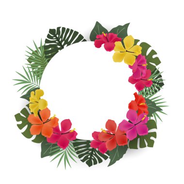 Tropik çiçeklerle arka plan