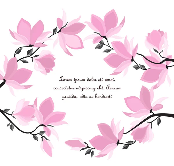 Fleurs vectorielles magnolia — Image vectorielle