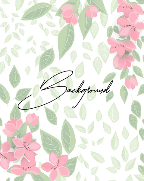 ロマンチックな花の背景 — ストックベクタ