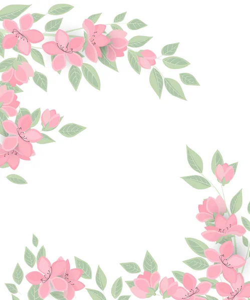 Romantische bloemen achtergrond — Stockvector