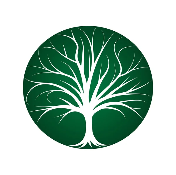 Natural de la silueta del árbol — Vector de stock