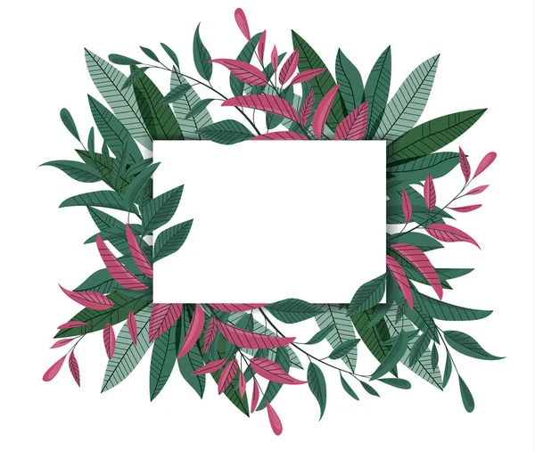 Fond naturel avec des feuilles — Image vectorielle