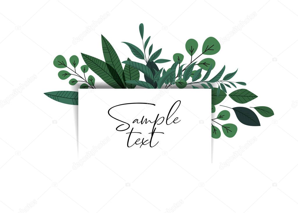 Natural background with leaves