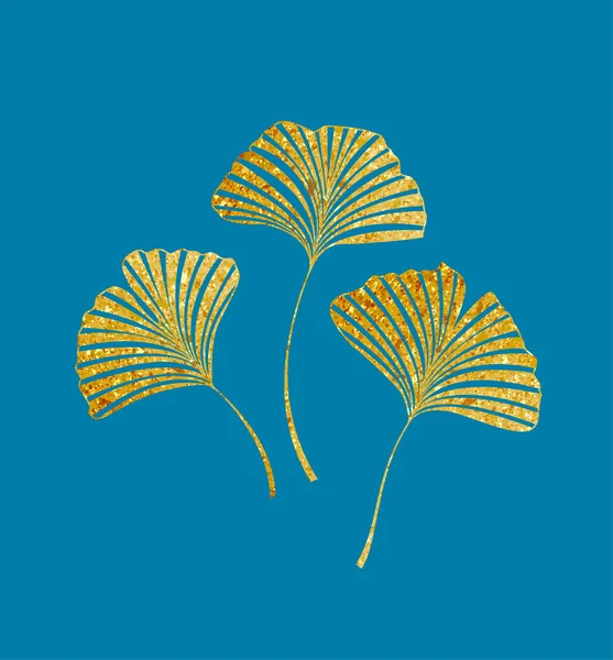 Листья гинкго билоба — стоковый вектор
