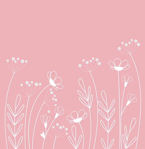 Background of meadow flowers — Stock Vector