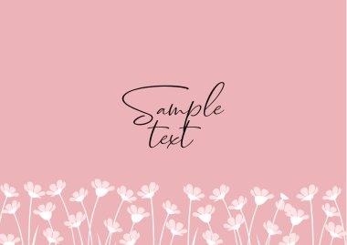 Çiçek siluetlerinin rengarenk arkaplanı vektör çizimi. Çiçek arka planı