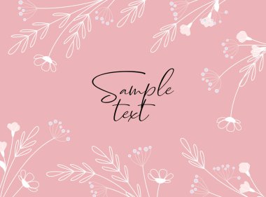 Çiçek siluetlerinin rengarenk arkaplanı vektör çizimi. Çiçek arka planı