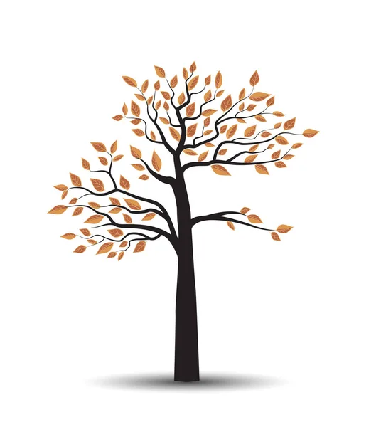 落葉した秋の木 — ストックベクタ