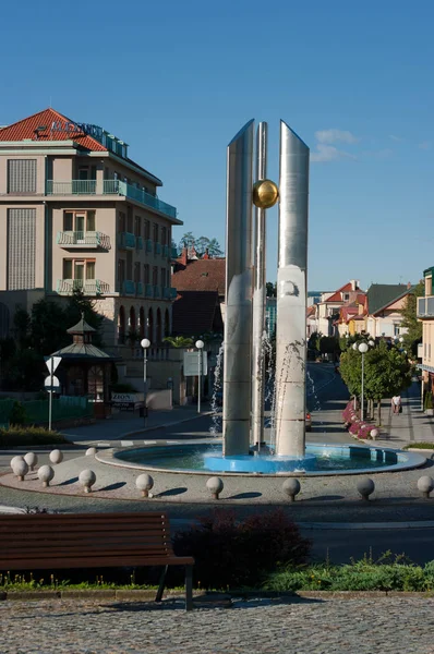 Spa promenade in Luhacovice. — Stock Photo, Image