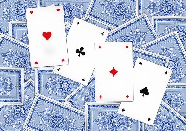 Karty Które Nazywane Piqued Tych Kart Można Grać Różne Gry — Zdjęcie stockowe