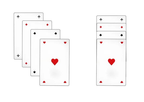 打牌被称为激起 有了这些卡 就可以玩不同的纸牌游戏了 — 图库照片