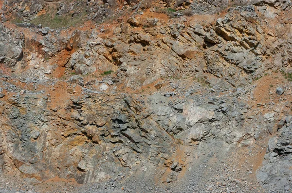 Una Veduta Ravvicinata Delle Mura Una Vecchia Cava Abbandonata Questa — Foto Stock