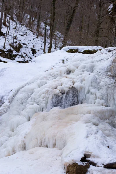 Mañana helada en las cascadas — Foto de Stock